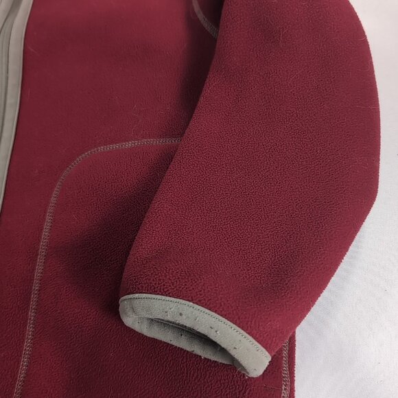 Lands' End Reversible Jacket Sweater Women S Small Long Sleeve Zip Sherpa Red - Picture 9 of 10